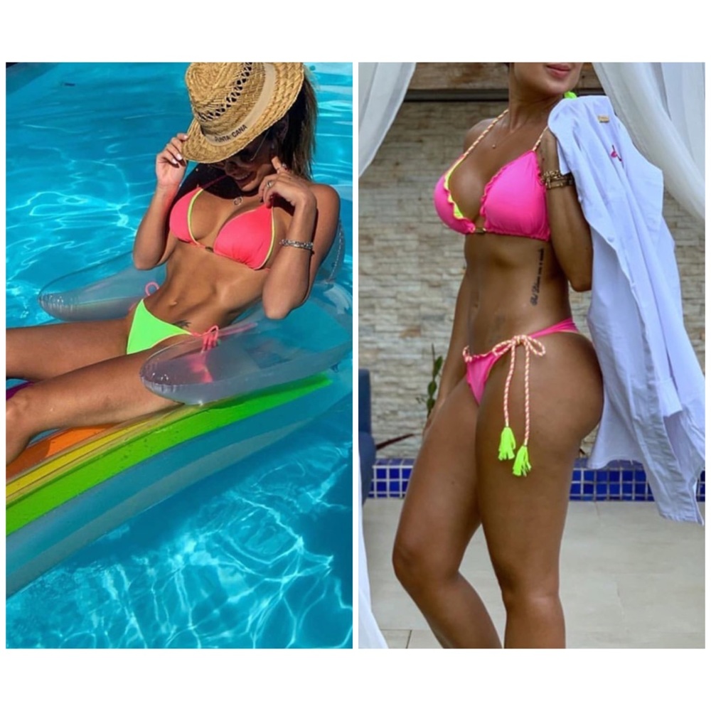 Double face bikini Neon set top & bottom - Picture 9 of 16
